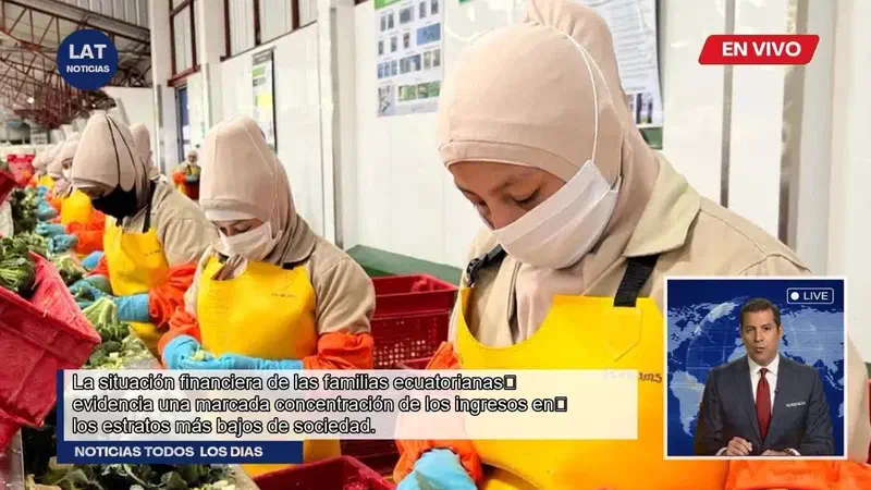 Miniatura de Noticias LAT sobre los ingresos de los hogares ecuatorianos.