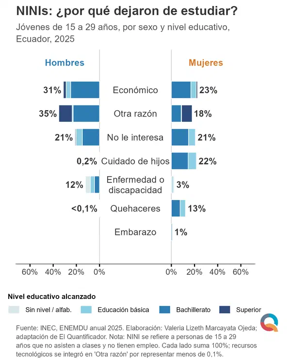 NINIs: ¿por qué dejaron de estudiar?