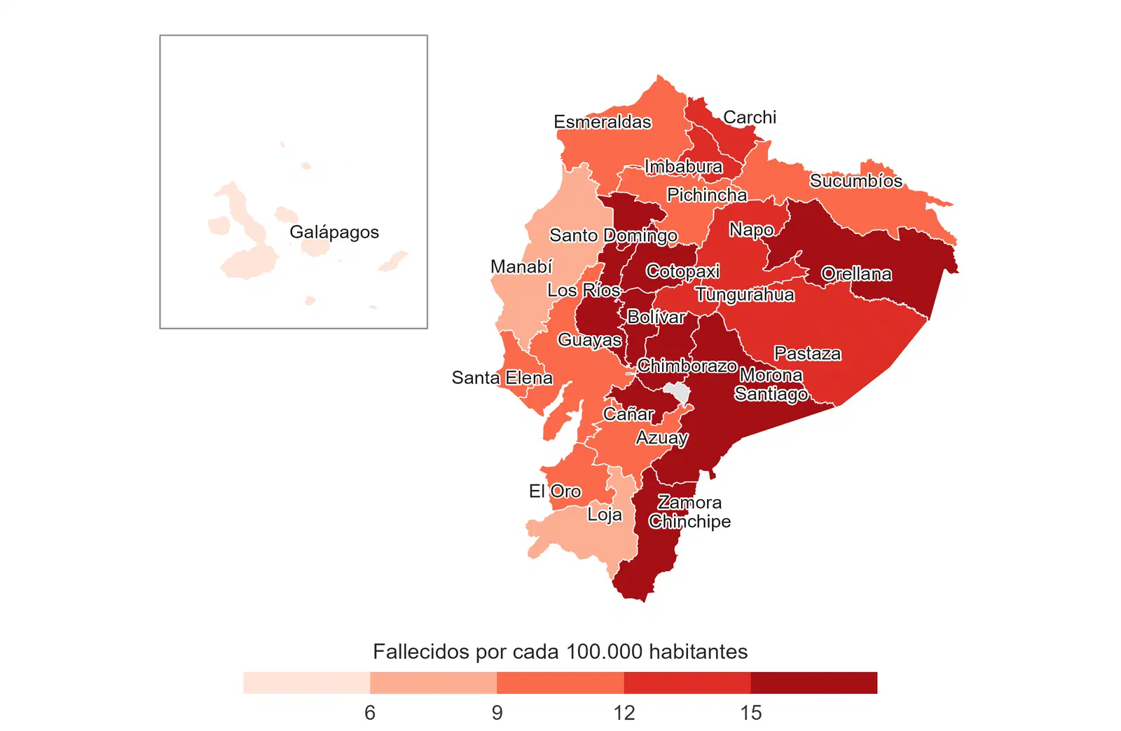 Mapa de la tasa promedio anual de fallecidos por provincia, 2016 a 2025.